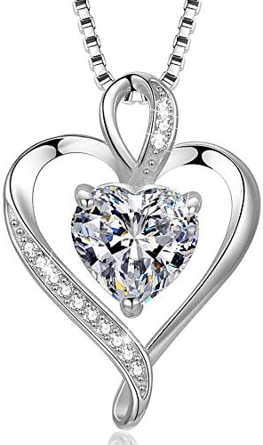 LAVUMO Collana Donna Cuore Argento 925 Oro Rosa Originale Regalo Donna per Lei Amiche Moglie Mamma Amica Compleanno San Valentino Natale Anniversario Festa Della Mamma Gioielli Donna Regalo Idea