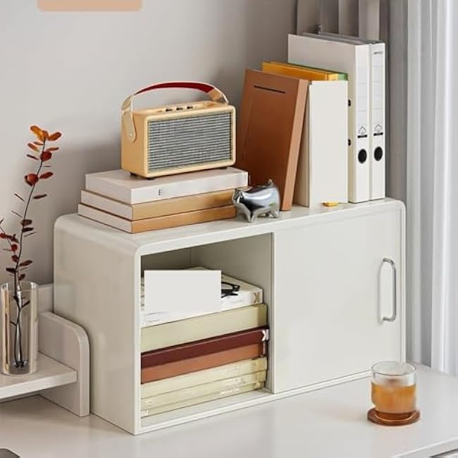 Modern Countertop Spice Rack Mug Storage Cabinet with Sliding Door Multi-Tier Tea & Coffee Cup Organizer for Kitchen Beautiful