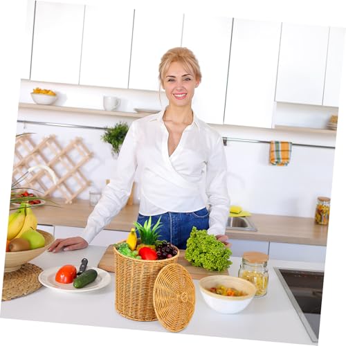 Panier de rangement en PP robuste avec couvercle amovible multifonction - 6