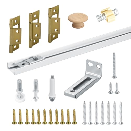 Moosyne 24 Inch Bifold Door Hardware Kit with Track, Closet