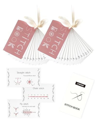 LTWVDIZ 2 Pack Creative Mini Sewing Book, Enthusiasts & Beginners Ideal for DIY Mini Sewing Kit, Elevate Your Sewing Skills, Learn A Variety of Sewing Techniques Embroidery