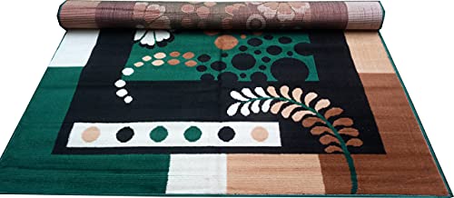 Image of Home Decore Acrylic Carpet for Your Living Room & Drawing Room Aywhere in Your Home (150x210 Green Colour)- 5x7 Feet