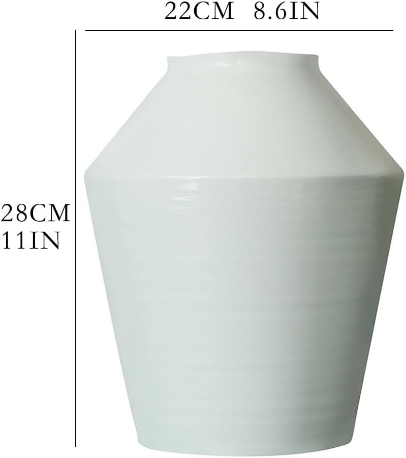 Vase Retro Minimalist Blue and White Porcelain Handmade Large Vase Vase Home Living Room Flower Arrangement Table Vase Suitable for Dining and Living Room Home decoratio