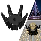 Christmas Tree Flag Pole Mega Topper Light Hook, Telescoping Flag Pole Christmas...