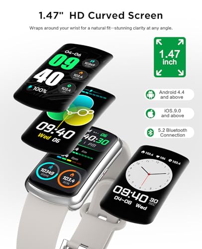 Image of Smart Watch Fitness Trackers for Women Men, 24 /7 Health Activity Monitor