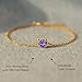 STORYJEWELLERY Sterling Silver Cat Bracelets for Women, 18K Gold Plated February Birthstone Bracelets for Women, Dainty Cute Charm Bracelet, Graduation and Birthday Gifts for Her
