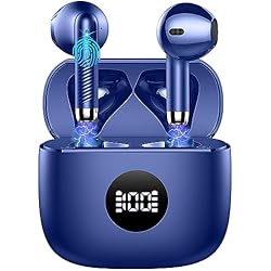 Wireless Earbuds, Bluetooth 5.4 Ear Buds LED Power Display Headphones Bass Stereo, Bluetooth Earbuds in-Ear Noise Cancelling Mic, 40H Playback Mini Case IP7 Waterproof Sports Earphones for Android iOS