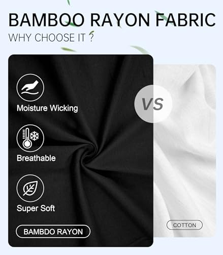 COLORFULLEAF Mens Underwear Soft Bamboo Rayon Boxer Briefs Breathable Open Fly Underwear Multipack2