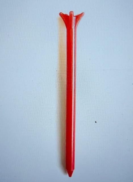 83MM/3 Inch 5 pronged ZERO FRICTION plastic golf tees (RED)