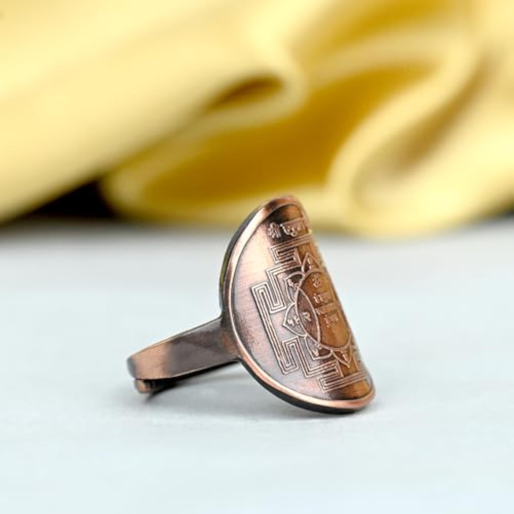 Hanuman Yantra Copper Ring, Spiritual Gift