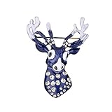 Kunst oder Mode: Mode SUZHENA Brosche Emaille Pin Rentier Brosche Unisex Hirsch Brosche Pin Schmuck Damen Herren Accessoires, blau