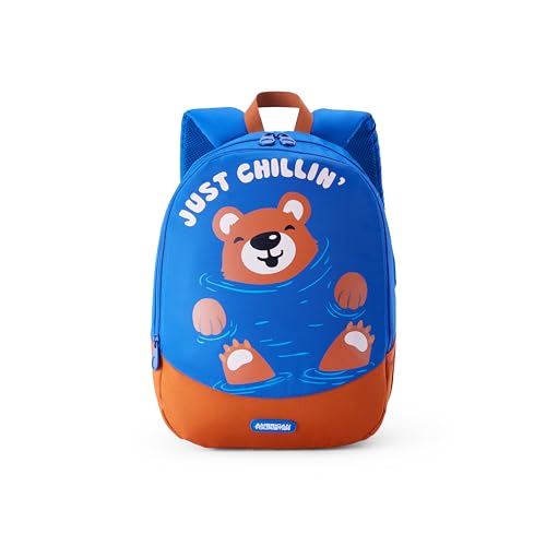 Image of American Tourister Zoodle 4.0 Blue Duck, Kids Backpack, Age 2-4 Years, 2 Full Compartments, Bottle Pocket, Ergo Should And Ergo Back, 13 Ltrs Capacity - Unisex