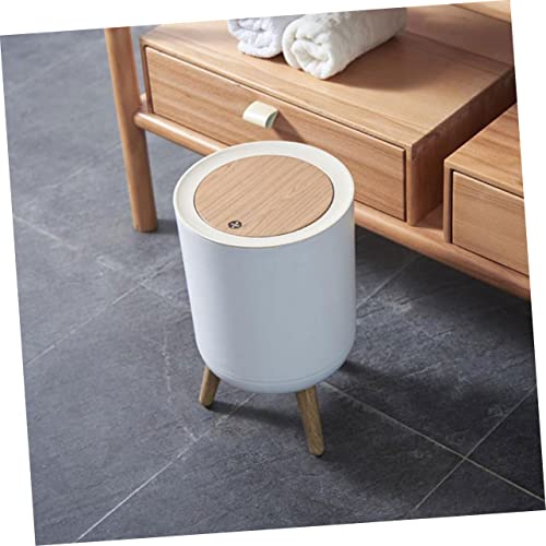 Caneca de basura rectangular de alta capacidad con tapa blanca miniatura 3