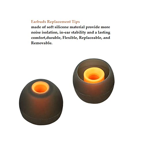 Image of Earbud Silicone Ear Tips Earbuds Replacement Ear Tips Gels Bud for Popular in-Ear Headphones Other Inner Hole from 3.8mm - 5.1mm Earphones 9 Pairs S /M /L