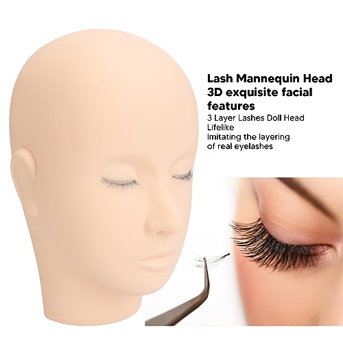 Tête de mannequin d'extension de cils 3 couches pour surmonter les poses difficiles - 4