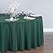 LTC LINENS Hunter Green Round Tablecloth 108 Inch - Stain-Resistant Polyester Cloth for 48