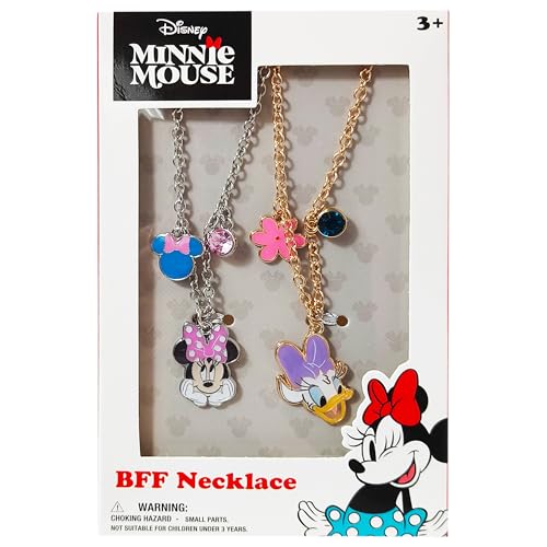 LUV HER Disney BFF Necklace Set, Minnie and Daisy Girls Friendship Gift for Ages 3+