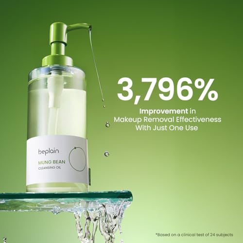 beplain Mung Bean Cleansing Oil | Gentle Makeup Remover for Sensitive Skin | Deep Pore Cleansing & Blackhead Care with Panthenol | Korean Skincare | 6.76 fl.oz - Image 5
