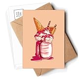 Dimensions : 14,6 x 9,8 cm Cartes postales vierges Chote Biscuits Ice Cartes postales Enveloppes Cartes postales