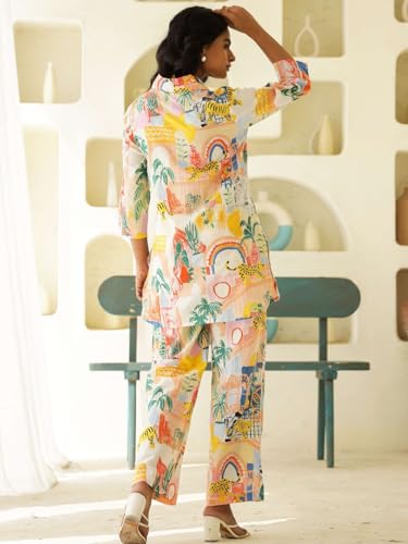 Image of Trendy Queen Co Ord Set | Casual Wear Pant Top Set | Fancy Co-Ord Set | Full Pair Set | Coord Sets for Women | Top Pant Set (SD817)