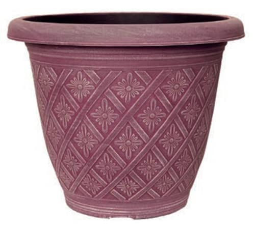 Muddy Hands Large Decorative Round Plant Pot 22.85 Litre Festival Fuchsia – Plastic Flower Planter for Indoor Plants, Home Décor, Garden Pots, Colourful Durable Plant Container
