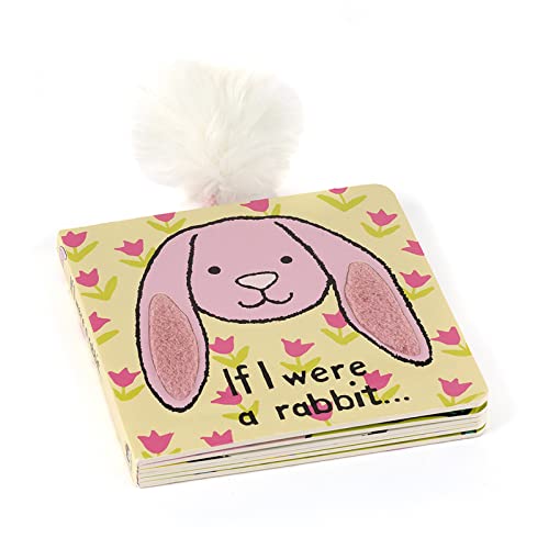 Image of If I were a Rabbit: A Baby Touch and Feel Board Book by Jellycat, Tulip Pink Bunny - Children's Book - Baby Gift