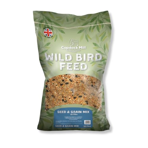 Image of Copdock Mill Wild Bird Seed & Grain Mix 12.75kg Bag – All Year-Round High-Energy Wild Bird Food – 100% Natural Ingredients Including Sunflower Seeds and Peanuts