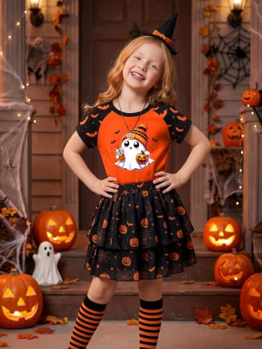 Eatbook Halloween Shirts for Kids Girls Boys Toddler Ghost Graphic T Shirt - image 3