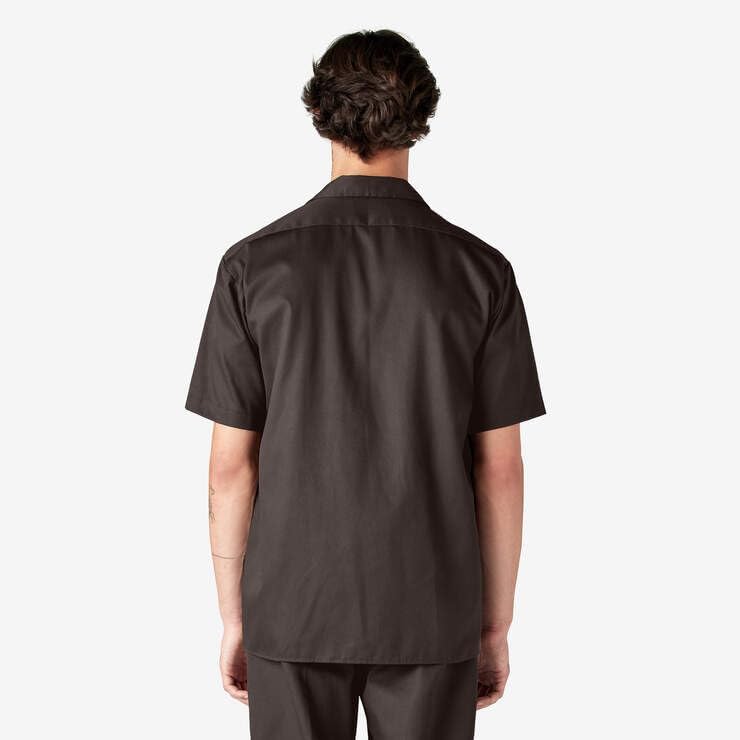 Dickies Short Sleeve Work Shirt, Dark Brown, 5X - Image 2