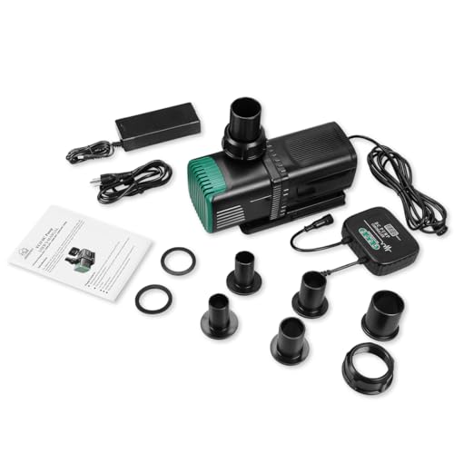 Image of 4800GPH Aquarium 36V DC Water Pump with Controller, 105W Submersible and Inline Return Pump for Fish Tank,Fountains,Sump,Hydroponic,Pond,Freshwater and Marine Water Use,25FT Max Lift