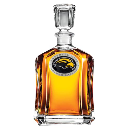 Heritage Pewter Southern Mississippi Capitol Decanter | 24 OZ Liquor Pourer | Expertly Crafted Pewter Glass