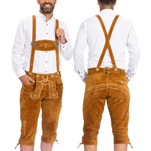 BAVARIA TRACHTEN Lederhosen �����Y - �{�v�{���̃h�C�c���[�_�[�z�[�[���A�I�N�g�[�o�[�t�F�X�g�ߑ�-���C�g�u���E���G, ���C�g�u���E�� - �j�[�o�E���h, 34