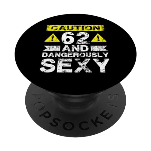 62 y peligrosamente sexy - 62 años divertido cumpleaños 62 PopSockets PopGrip Intercambiable