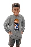 Blue 84 Unisex Kid's NHL Officially Licensed Youth Tri-Blend Hooded Long Sleeve T-Shirt, Heather Gray