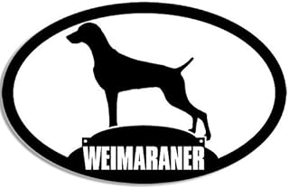 Magnet Oval Weimaraner Silhouette Magnetic Sticker (Dog Breed)