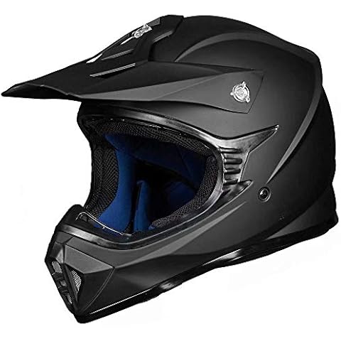 ILM Adult Dirt Bike Helmets Motocross ATV Dirtbike BMX MX Offroad Full Face Motorcycle Helmet, DOT Approved Model 128S (Matte Black, Adult-L) Cover