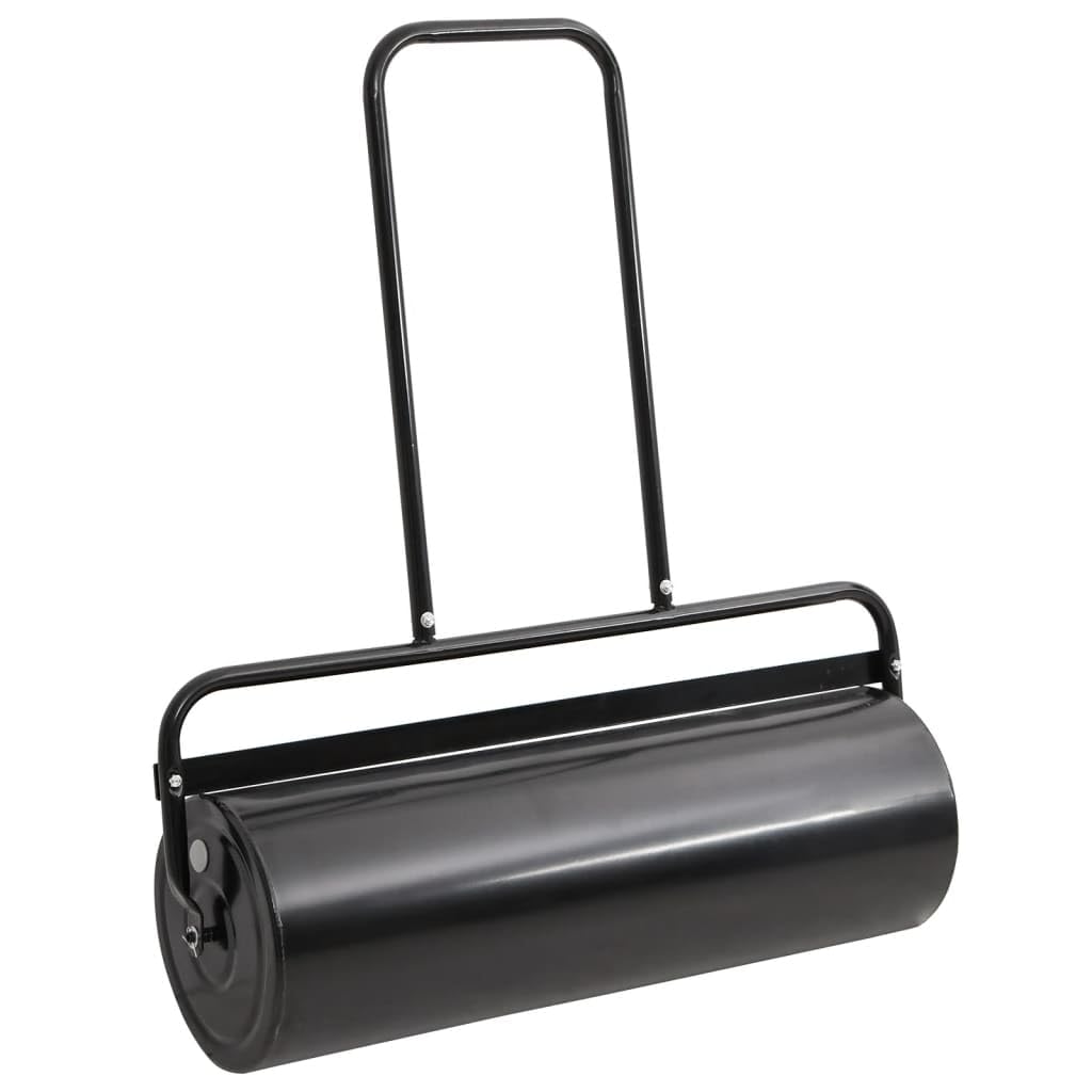 Gecheer Rodillo para Césped con Aireador de 5 Abrazaderas - Hierro, 63L, para Jardineros - Negro, Montaje Sí
