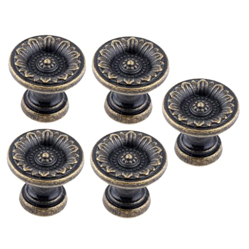 Abaodam 5個 アンティーク調家具引き出し取っ手 耐久性あるドアノブ キャビネット ワードローブ用ハンドル