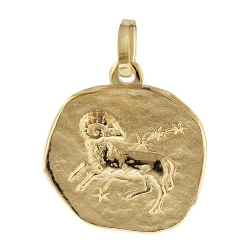 trendor Sternzeichen-Anhänger Widder 333 Gold 16 mm Anhänger Tierkreiszeichen für Damen, Herren und Kinder, Echtgold, 08725-04