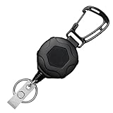 [Construction robuste et durable] Ce porte badge enrouleur est équipé d’un cordon en acier inoxydable de 1 mm, capable de supporter jusqu’à 226 g. Solide et fiable, il maintient vos clés ou cartes en toute sécurité. Un véritable porte clé retractable conçu pour durer au quotidien.