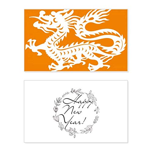 Tarjeta del año del dragón del zodíaco para regalar bendiciones conmemorativas