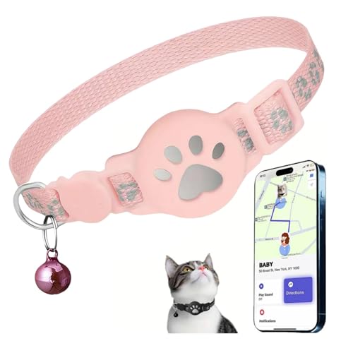 Collare localizzatore per gatti di piccola taglia, localizzatore GPS in tempo reale, senza canone mensile, non richiede SIM, registratore GPS per animali domestici, funziona solo con iOS, impermeabile