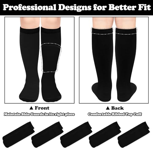 Sarfel 5 Pairs Kids Soccer Socks Toddler Soccer Socks Youth Football Sock Girls Softball Accessory Boys Baseball Sock Cotton2