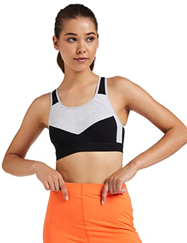 Image of Van Heusen Women's Cotton Sports Bra | Racerback | Medium Impact | Anti‑Bacterial Tech | Keeps you dry and Fresh | Sweat Absorbent | Ideal for Workout & Gym | Lightly padded | Slip -on Bra| Style 44004|Available in Pack of 1 & 2