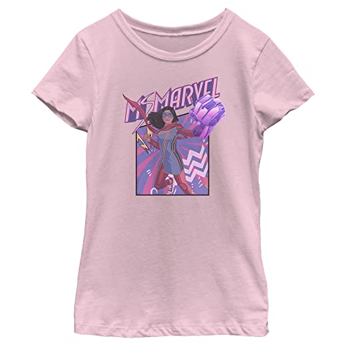 Marvel Ms Fist Panel Girls Short Sleeve Tee Shirt