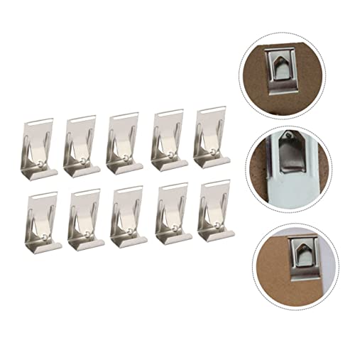 Image of Tofficu 50pcs Metal Picture Frame Hanging Clips Spring Turn Hook Accessories for Easy Installation of Frames Artwork and Paintings