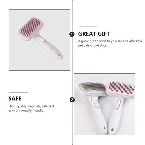 ULTECHNOVO Auto Limpeza Slicker Escova Suavemente Remove Esteiras E Emaranhados de Cabelo Solto Subp