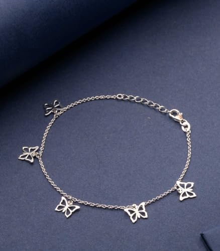 Gargi by P.N. Gadgil and Sons | 925 Sterling Silver | Dangling Charm Bracelet | Adjustable | Gift for Women and Girls | With Hallmark & 925 Stamp - Image 5