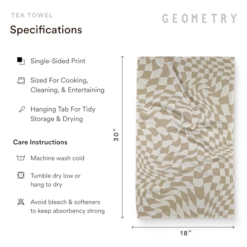 GEOMETRY Kitchen Towels - Quick Dry Microfiber Cloth Dish Towels for Kitchen Drying - Premium Quick Dry Towel - Checkered Fall, 18" x 30" - 1 Piece - image 6