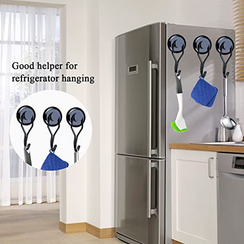 Elefama Magnetic Hooks Cruise,40Lbs Heavy Duty Magnet Hooks For Fridge Hanging Grill Tools Strong Black Magnetic Hook Hanger Small Magnets With Hooks For Refrigerator Classroom Purse Metal Door Wreath #TOP2